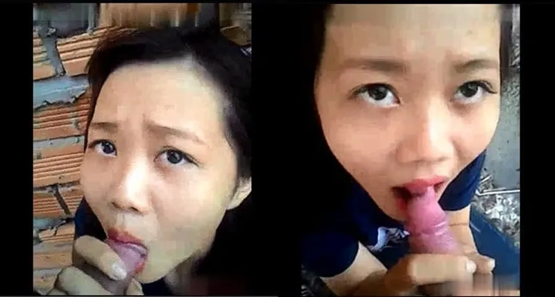 Em ghệ bú của quý ở vườn sau nhà